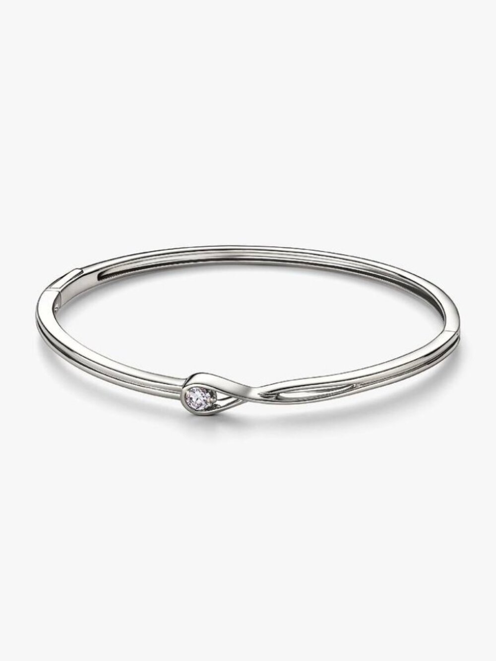 Pandora Infinite 14k White Gold Lab-grown Diamond Bangle